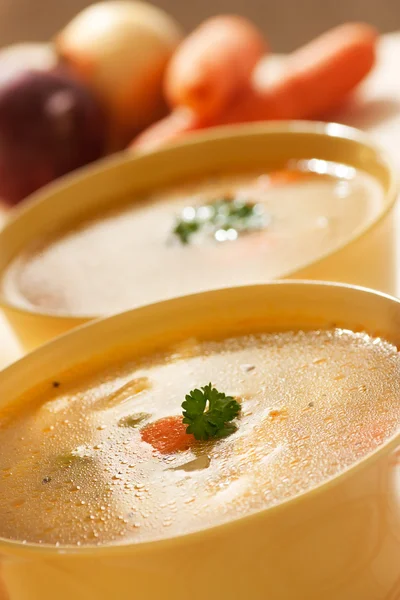 Овочевий суп з локшиною — стокове фото