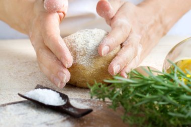 Dough preparation clipart