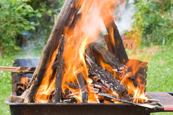 Burning logs — Stock Photo, Image