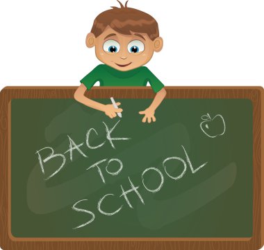 Vector illustration of a young boy clipart