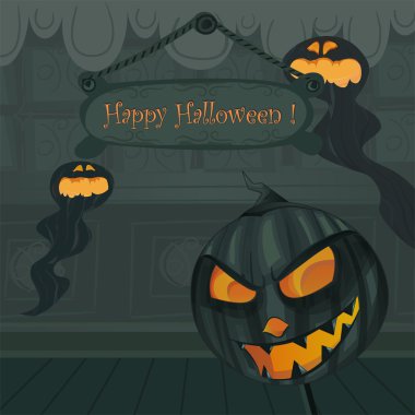 Vector Halloween template. clipart