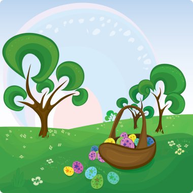 Vector Easter card clipart