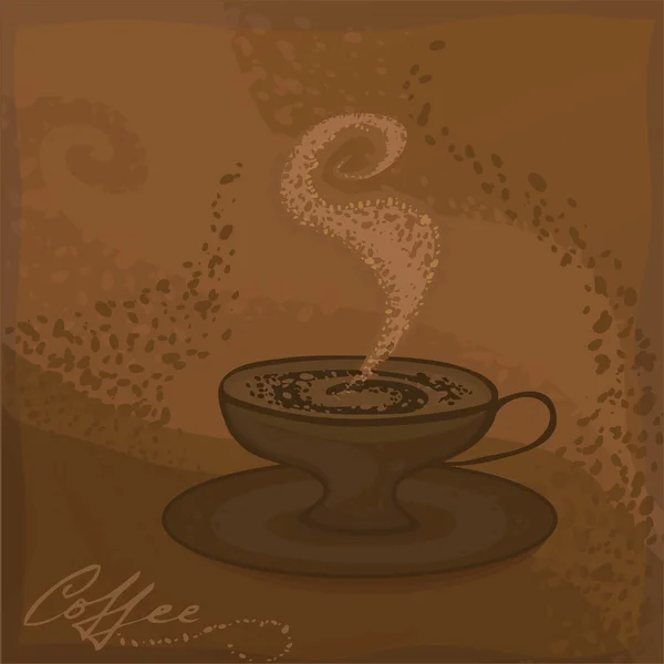 コーヒーのベクトルの背景 — ストックベクタ