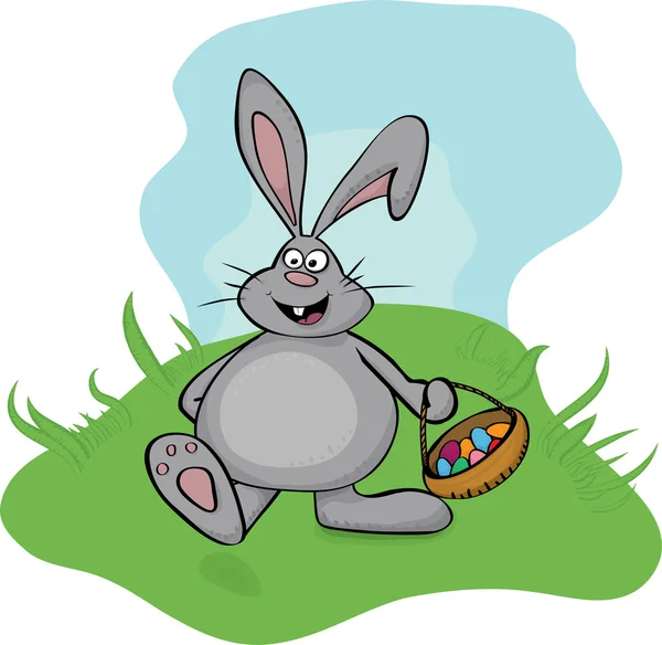 可爱的复活节兔子的插图 — 图库矢量图片