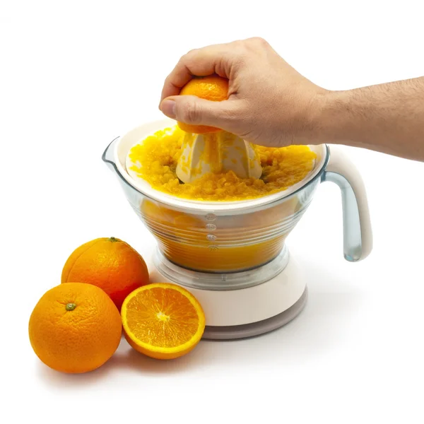 Squeezing Orange Juice — Stock Photo, Image