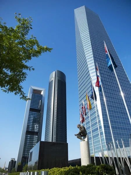 Cuatro torres geschäftsbereich in madrid — Stockfoto