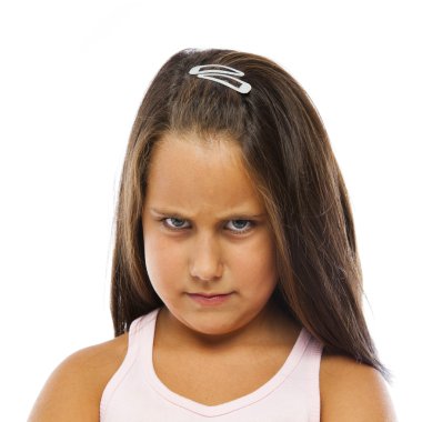 Angry little child clipart