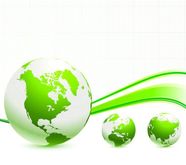 Globe on Nautre Green Background clipart