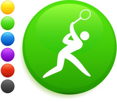 yuvarlak internet düğme simgesine Tenis