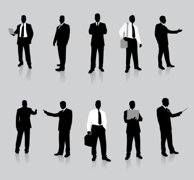 Businessman Silhouette Collection clipart