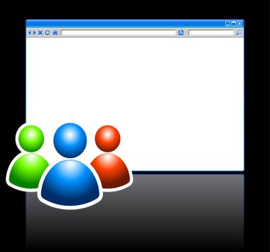 Web Internet Browser with User Grouo clipart