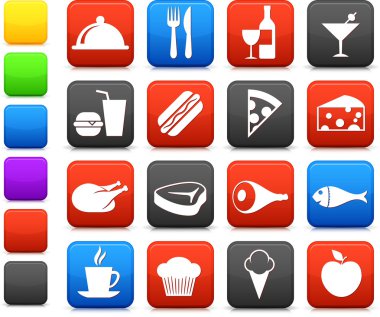 food and drink icon collection clipart