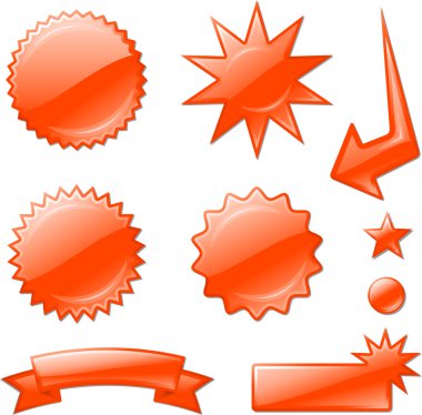 red star burst designs clipart