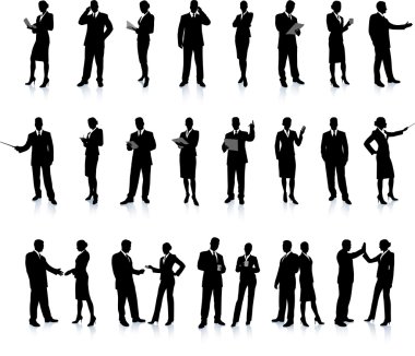 Business Silhouette Super Set clipart