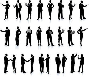 Business Silhouette Super Set clipart