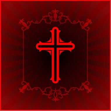 Christian cross glowing background clipart