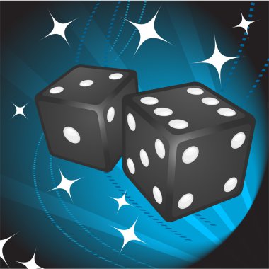 Black Dice on Background clipart