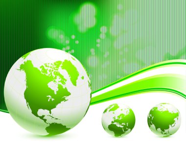 Globe on Nautre Green Background clipart