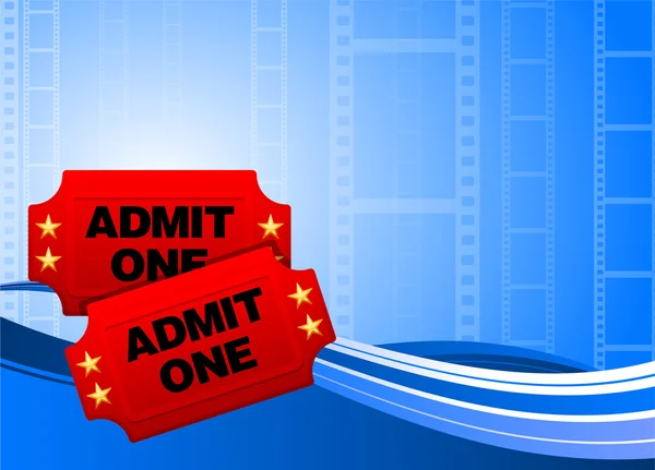 Biglietti per il cinema sullo sfondo del film — Vettoriale Stock