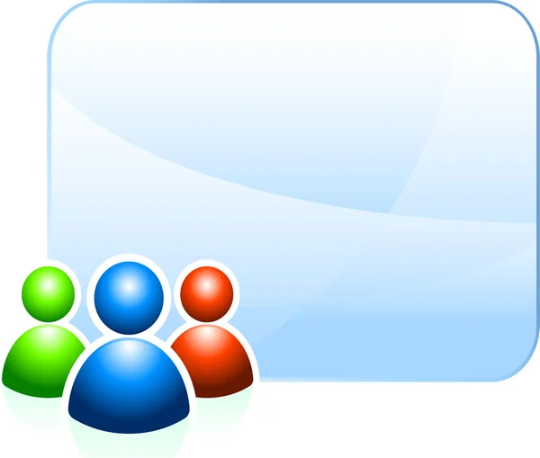 Benutzergruppen-Hintergrund mit leerem Rahmen — Stockvektor