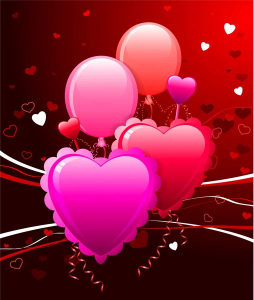 Romantische Herzen Valentinstag Design Hintergrund — Stockvektor