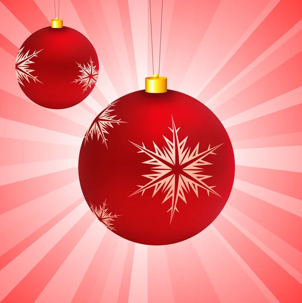 Holiday bakgrund med jul prydnad och snöflingor — Stock vektor