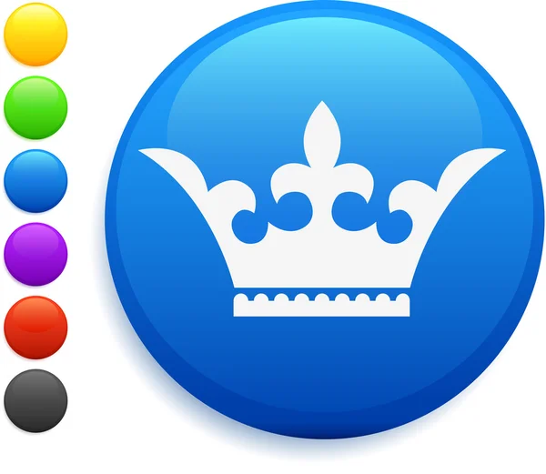 Ikona korony na cały internet przycisk — Wektor stockowy