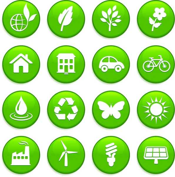 Conjunto de iconos de elementos ambientales — Vector de stock
