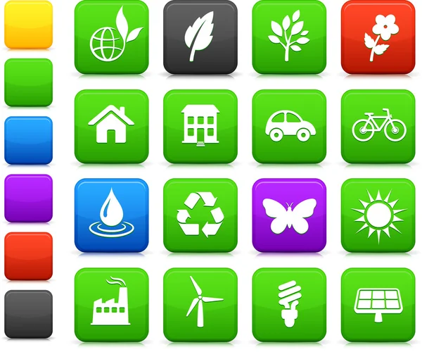 Set di icone degli elementi ambientali — Vettoriale Stock