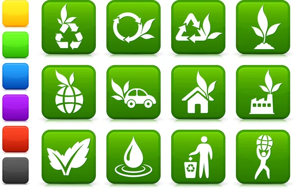 Sammlung umweltfreundlicherer Umweltsymbole — Stockvektor