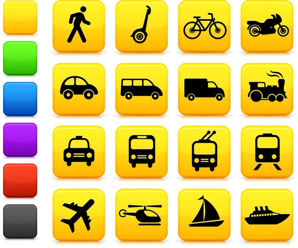 Icone di trasporto elementi di design — Vettoriale Stock