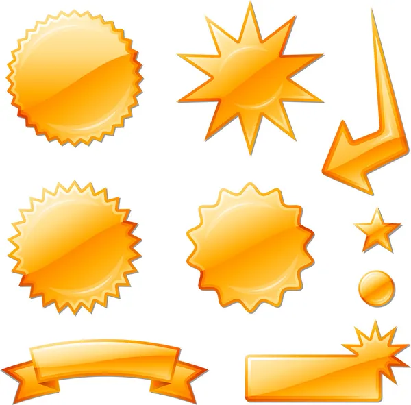 Desenhos de explosão estrela laranja — Vetor de Stock