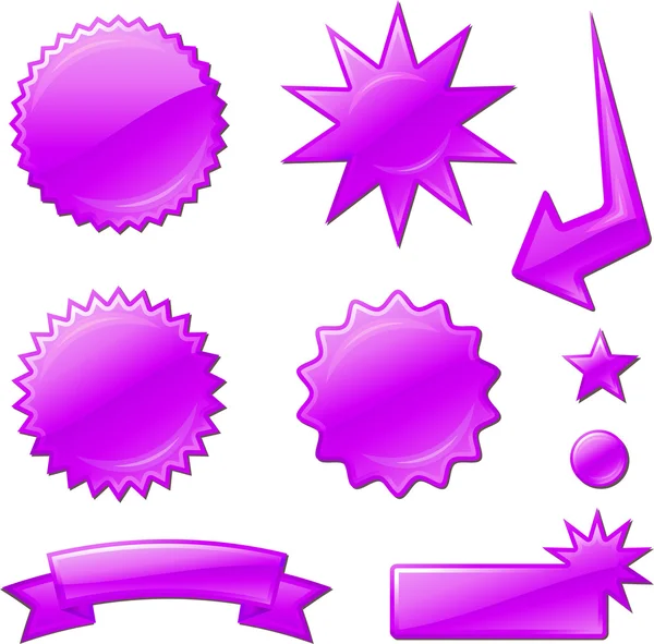 Purple star burst designs — Stock Vector