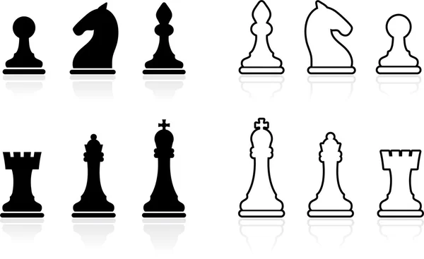 Simple Chess set collection — Stock Vector