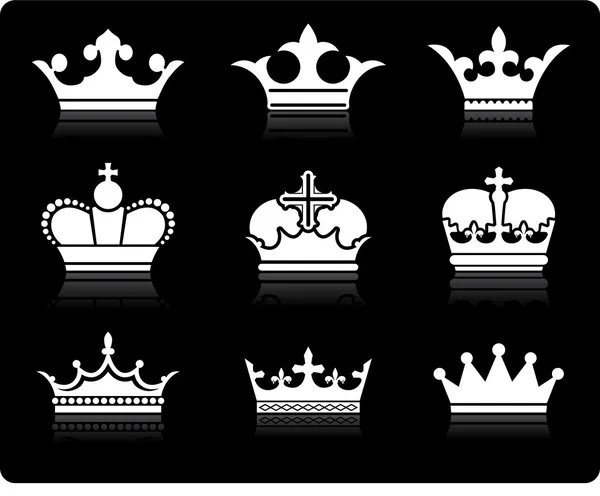 Коллекция дизайна короны — стоковый вектор