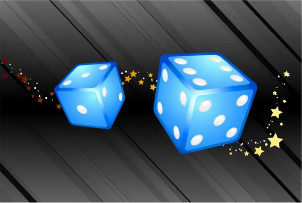 蓝色骰子背景 — 图库矢量图片