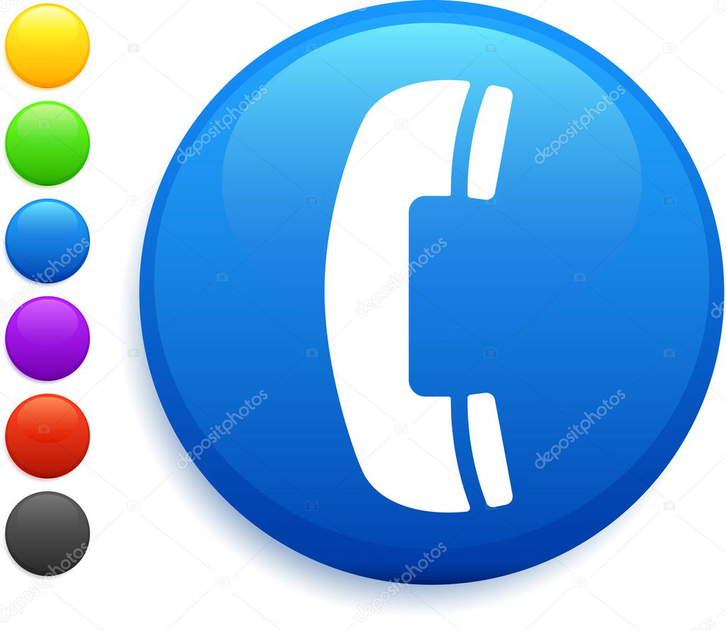 phone icon on round internet button