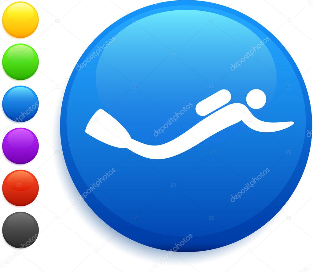 scuba icon on round internet button