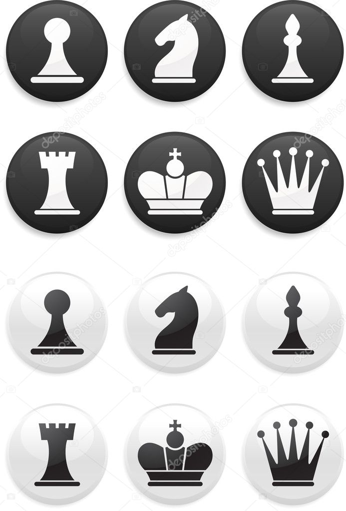 White Rook Chess Piece Button | Wacky Buttons