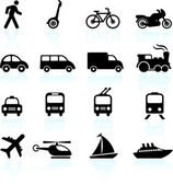 Transportation icons design elements