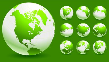 Green Globe Environmental Conservation Background clipart