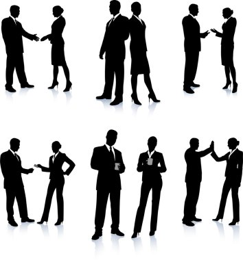 Business Team Silhouette Collection clipart