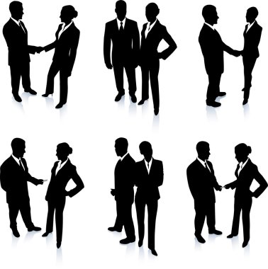 Business Team Silhouette Collection clipart