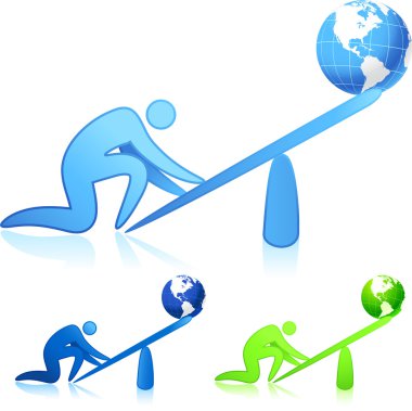 lifting the world (leverage) clipart