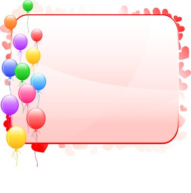 Balloon Frame Background clipart