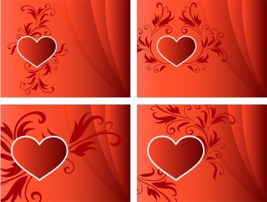 Romantik Kalp Sevgililer günü tasarım arka plan