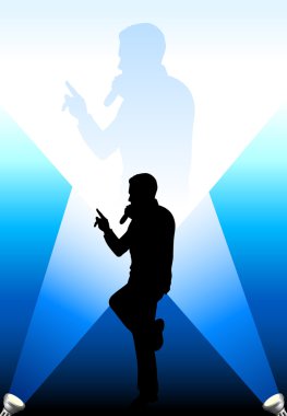 Singer under the Bright Lights clipart