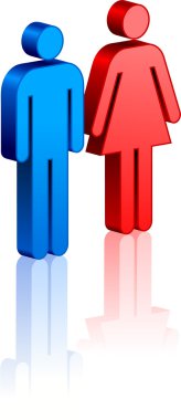 Man and woman couple clipart