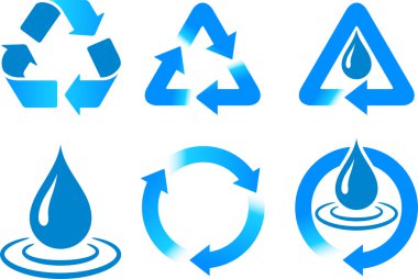 Blue Recycling clipart