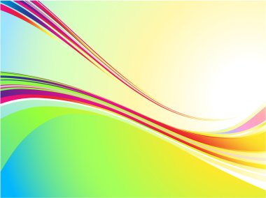 Cool color wave background clipart